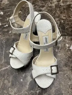Jimmy Choo ホワイト ハイヒールサンダル 351/2