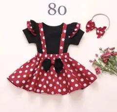 新品 ミニー コスチューム コスプレ 子供服 フリル付き 80 ハロウィーン