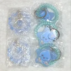 しずくちゃん ガチャガチャ 5点セット スプリングゴム キーホルダー グッズ