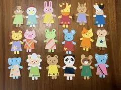 アルバム　「　どうぶつ　身体2」 壁面　動物　クラフトペーパー　クラフトパンチ