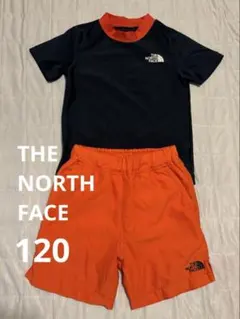 THE NORTH FACE 水着セット 120cm 黒・オレンジ キッズ