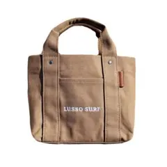 西海岸系☆LUSSO SURF マルチポケットトートバッグ　ベージュ　送料込み