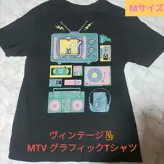 ヴィンテージ✌MTV グラフィックTシャツ 黒　M