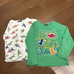 恐竜プリント 長袖カットソー 110cm