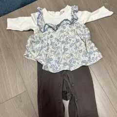 petit main 花柄ロンパース 80