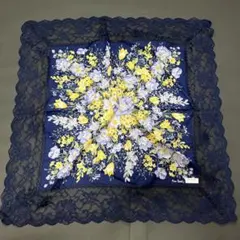 Pierre Cardin 花柄 レース ハンカチ