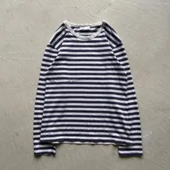 90s agnes b. border l/s ボーダー ロンt 白 青