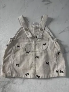 リボン刺繍 コーデュロイ ジャンパースカート ベビーのサムネイル