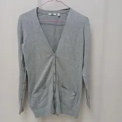 UNIQLO グレー Vネック カーディガン Sサイズ