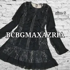 BCBGMAXAZRIA 総レース フリル ワンピース ドレス ゴシック パンク