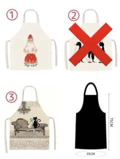 おしゃれな猫柄エプロン　北欧　アニマル　キッチン雑貨　猫エプロン　選べるデザイン