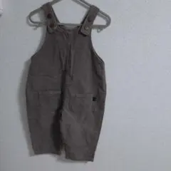 中古品　ブラウン コーデュロイ オーバーオール