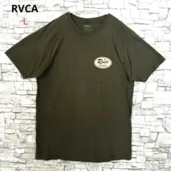 RVCA プリントTシャツ カーキ L