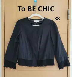 美品　大きいサイズ44 トゥービーシック　ノーカラージャケット　日本製 2361-W5E0130329.jpg?v=1704341423