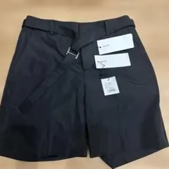 sacai 24-03400M ベルト付きショートパンツ ブラック　sのサムネイル