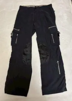 Burberry バーバリー　ブラックレーベル　パンツ ジップ　y2k