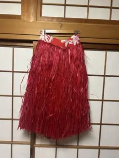 タヒチアンダンス衣装 モレスカートロング 赤 - メルカリ