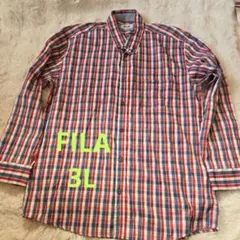 FILA チェック柄 長袖シャツ