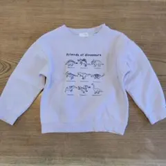 b-room 恐竜トレーナー 薄紫色　裏起毛120センチ