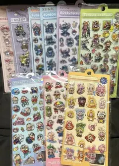 リオ・しんちゃん・スティッチ・ズートピア・ベビスリ水晶、ウォーターシールセット