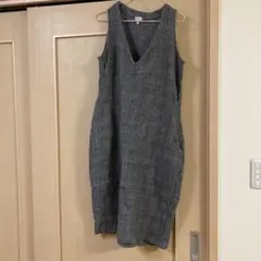 d.comfort ノースリーブ Vネック バルーンワンピース