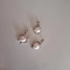 淡水パールペンダントトップ 3個セット
