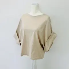 【a0134】アーバンリサーチ 美品 半袖シャツ ベージュ コットン100%