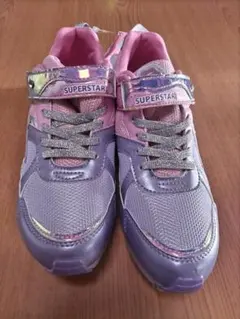 22.5センチ　スーパースター　スタージュエリーコレクション　パープル✕ピンク