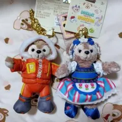 香港ディズニーダッフィー 、シェリーメイぬいぐるみキーホルダー