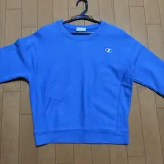 Champion 青 クルーネック トレーナー
