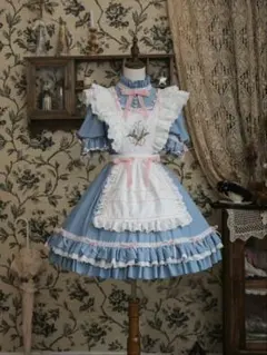 星箱Works ベルスーズ　ロング丈 ピンク リボン刺繍ワンピース　2点セット