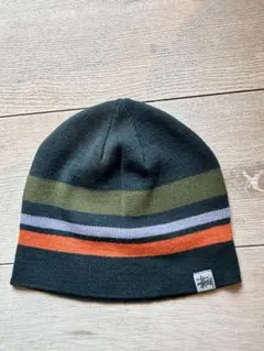 OLD Stussy ストライプ ニット帽 ビーニー