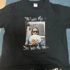 Supreme ブラック Tシャツ M丈を切ってます！