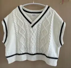 INGNI ケーブルニット Vネックベスト