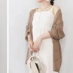 【美品】メッシュ編みサマーカーディガンのサムネイル