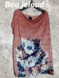 ☘️Bou jeloud オフショルダー　花柄チュニック　トップス　シャツのサムネイル