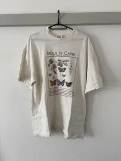 Hanes 蝶のイラスト Tシャツ