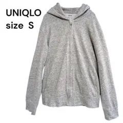UNIQLO エアリズムUVカットフルジップパーカ フーディー グレー S