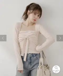 Chico リボン　トップス　ボレロ　andmaryのサムネイル