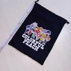 カラフルピーチ★バッグ★ブラック★巾着 カラピチのサムネイル