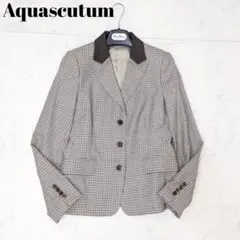 美品✨アクアスキュータム チェック柄 テーラードジャケット