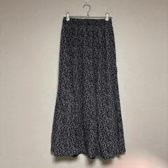 レディース　ロング　フレア　スカート　ブラック　花柄　可愛い　人気　春夏