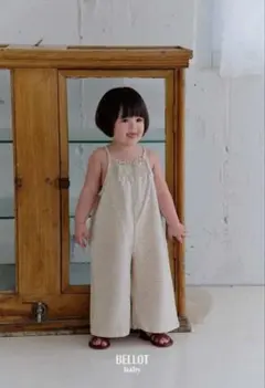 BELLOT オーバーオール 花柄 韓国子供服 monbebe 淡色のサムネイル