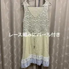 axesfemme アクシーズファム♡レースパール装飾ワンピ♡膝丈