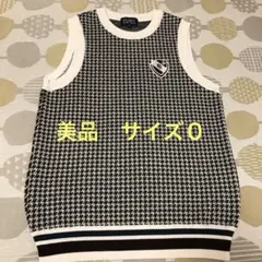 パーリーゲイツベスト　パーリーゲイツ千鳥格子柄　ゴルフニットベスト　サイズ0