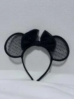 ディズニー ミニーマウス カチューシャ 黒
