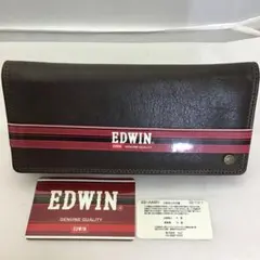 ❣️未使用（展示品）❣️ EDWIN エドウィン　牛革長財布 ダークブラウンのサムネイル