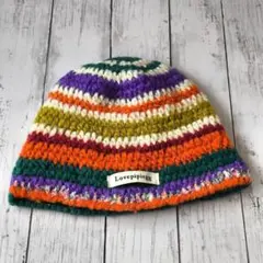 クロシェハット カラフル バケットハット クラッシャーハット ニット帽 韓国