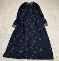美品✨25SS✨ウィルフリー　フラワープリント　デニムワンピース　定価2.2万