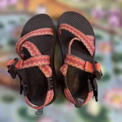 Chaco キッズサンダル オレンジ/レッドのサムネイル